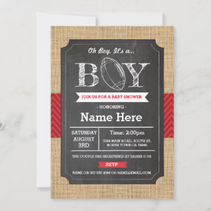 Invitación de rugby de niño estadounidense de fútb