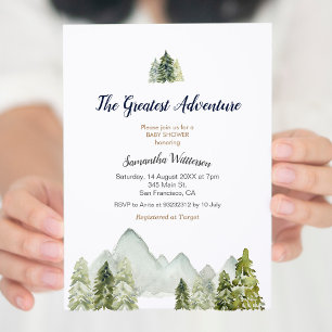 Invitación de Rustic Adventure Baby Shower