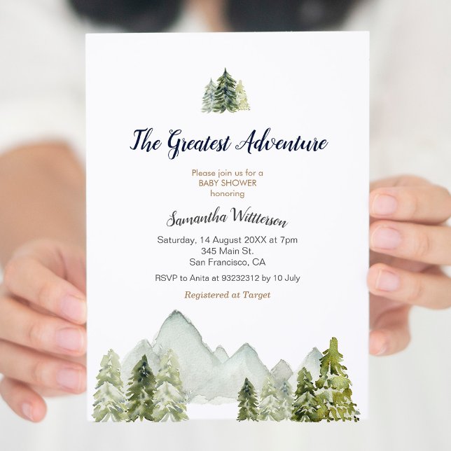 Invitación de Rustic Adventure Baby Shower (Subido por el creador)