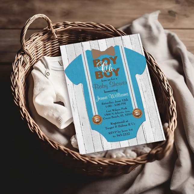 Invitación de Rustic Boy Baby Shower (Subido por el creador)