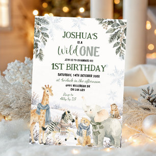 Invitación de Safari Animal Salvaje de Cumpleaños