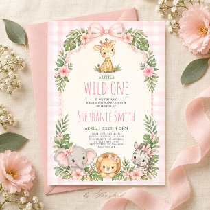 Invitación de Safari en la Jungla para Baby Shower