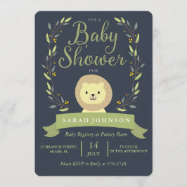 Invitación de Safari Lion Baby Shower