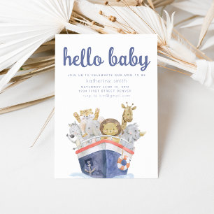 Invitación de Safari Nautical Noah en Baby Shower
