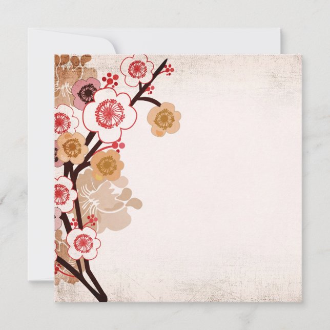 Invitación de sakura vintage (Anverso)