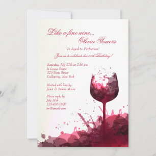 Invitación de Salpicadura de Vino
