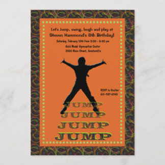 Invitación de salto de la silueta