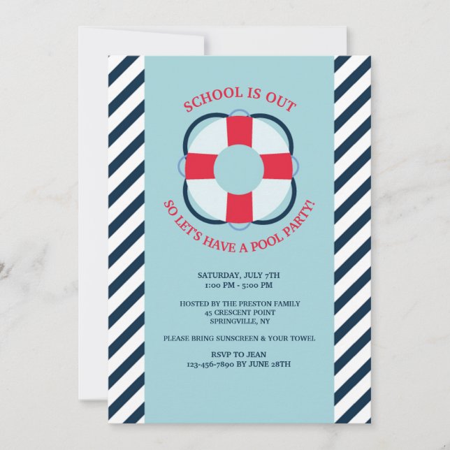 Invitación de salvavidas (Anverso)