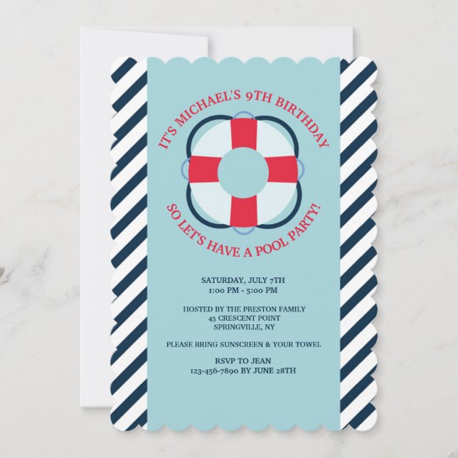 Invitación de salvavidas (Anverso)
