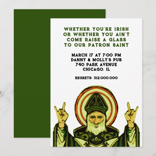 Invitación de San Patricio (Anverso / Reverso)