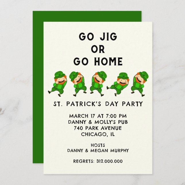 Invitación de San Patricio (Anverso / Reverso)