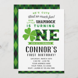 Invitación de San Patricio por el primer cumpleaño