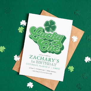 Invitación de San Patricio por un primer cumpleaño