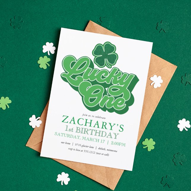 Invitación de San Patricio por un primer cumpleaño (Subido por el creador)