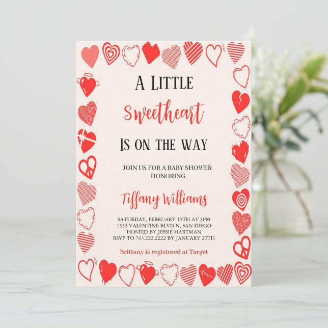 invitación de San Valentín (Anverso de pie)