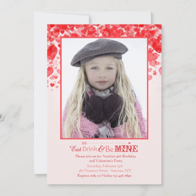 Invitación de San Valentín a la foto de amor (Anverso)