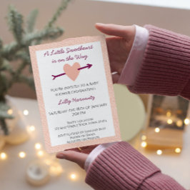 Invitación de San Valentín Baby Shower
