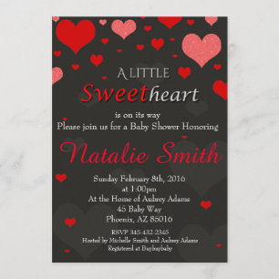 Invitación de San Valentín Baby Shower, cariño