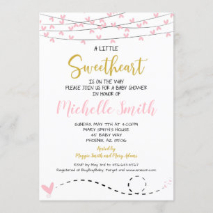 Invitación de San Valentín Baby Shower, cariño