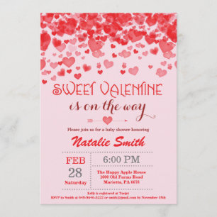 Invitación de San Valentín Baby Shower Pequeño Car