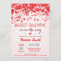 Invitación de San Valentín Baby Shower poco amor