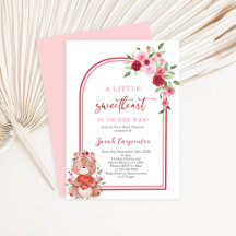 Invitación de San Valentín Chica de Baby Shower