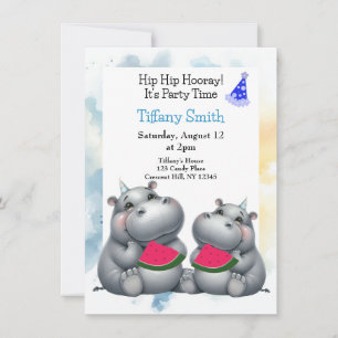 Invitación de sandía para fiesta de cumpleaños de