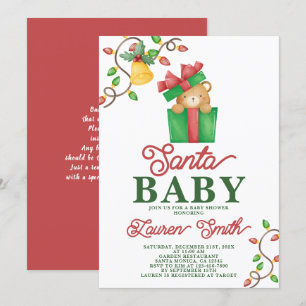 Invitación de Santa Baby Shower