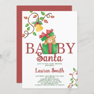 Invitación de Santa Baby Shower