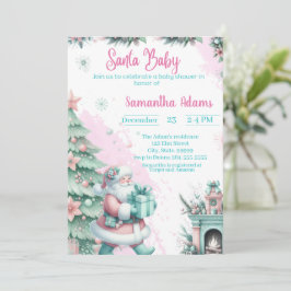Invitación de Santa Baby Shower