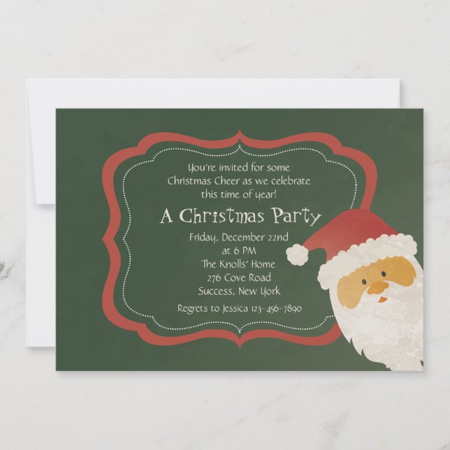 Invitación de Santa curioso (Anverso)