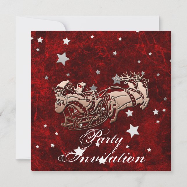 Invitación de Santa Party (Anverso)