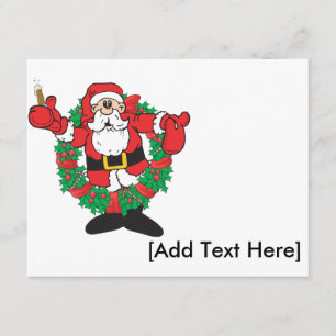 Invitación de Santa que sorbe, [añada el texto