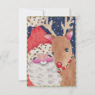 Invitación de Santa y Rudolf
