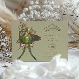 Invitación de 'Save the Date' de loro de encanto a