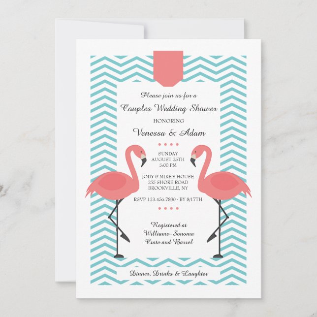 Invitación de Scarlet Flamingos (Anverso)