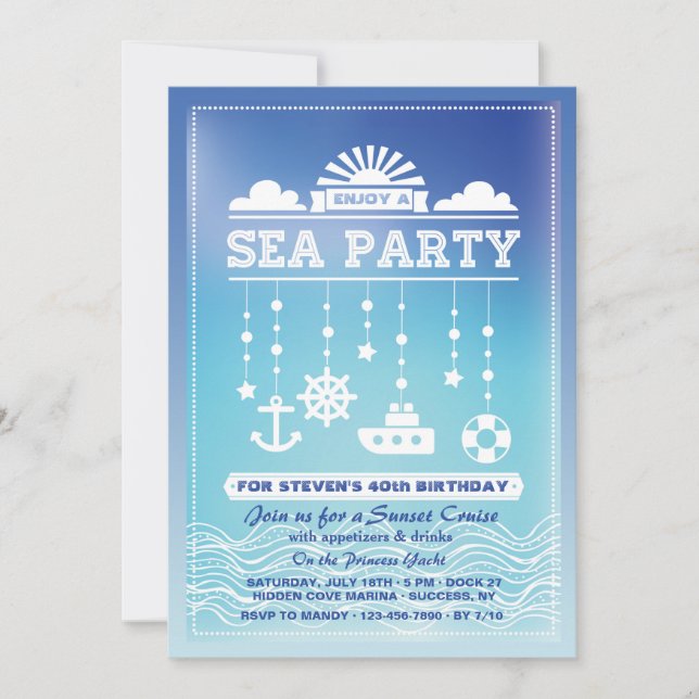 Invitación de Sea Party (Anverso)