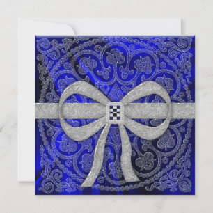 Invitación de seda del fiesta del zafiro