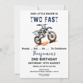 Invitación de segundo cumpleaños a la bicicleta ed