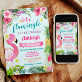 Invitación de segundo cumpleaños al verano tropica