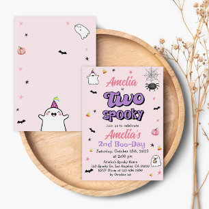 Invitación de segundo cumpleaños de dos espeluznan