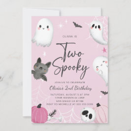 Invitación de segundo cumpleaños de dos fantasmas 