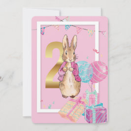 Invitación de segundo cumpleaños de Peter the Rabb