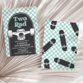 Invitación de segundo cumpleaños de Skateboard Two
