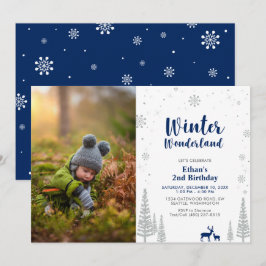 Invitación de segundo cumpleaños de Winter Wonderl