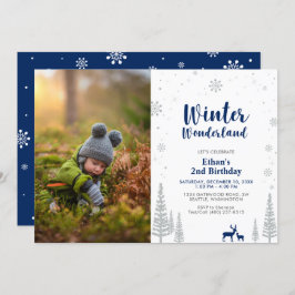 Invitación de segundo cumpleaños de Winter Wonderl