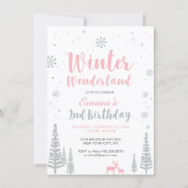 Invitación de segundo cumpleaños de Winter Wonderl