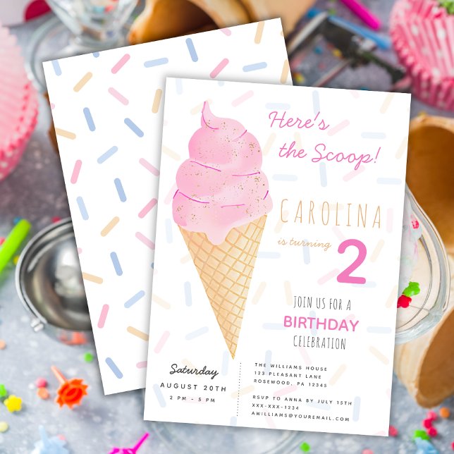 Invitación de segundo cumpleaños del chica (Subido por el creador)