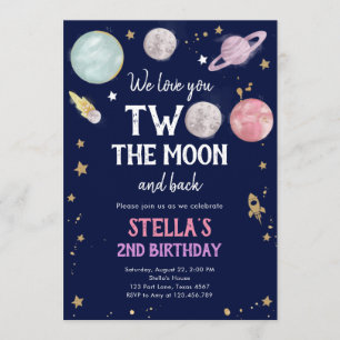 Invitación de segundo cumpleaños del Chica del Pla