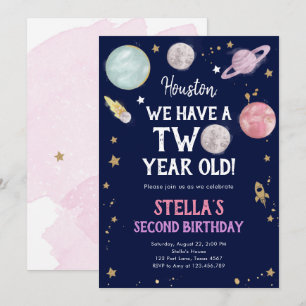Invitación de segundo cumpleaños del Chica del Pla